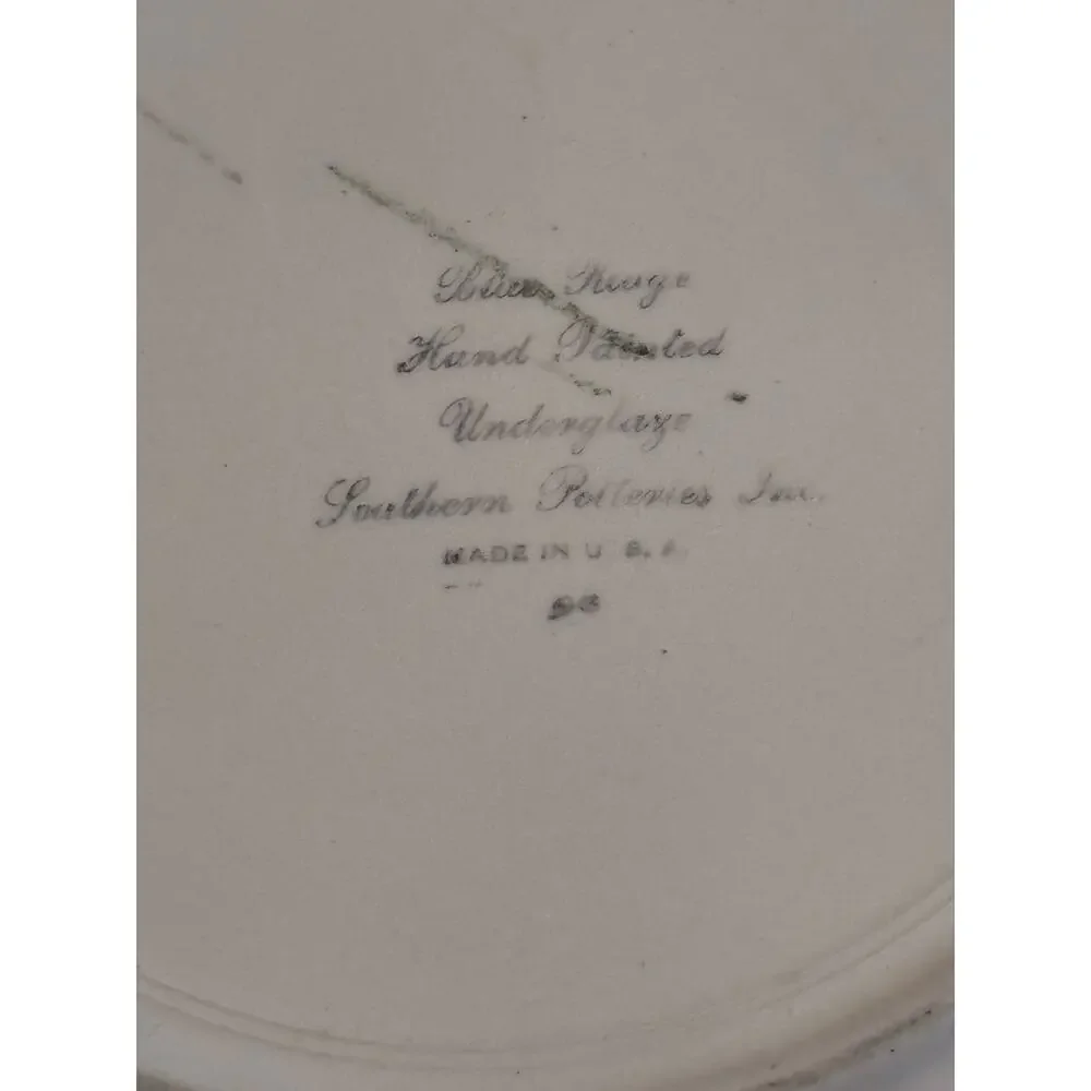 Vintage Blue Ridge Southern Pottery Plate with Flowers 9.5